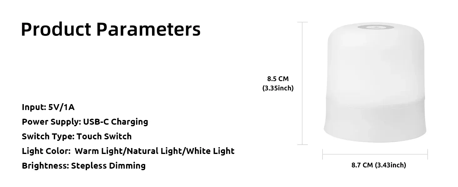 Lampe de nuit LED, illustration finale