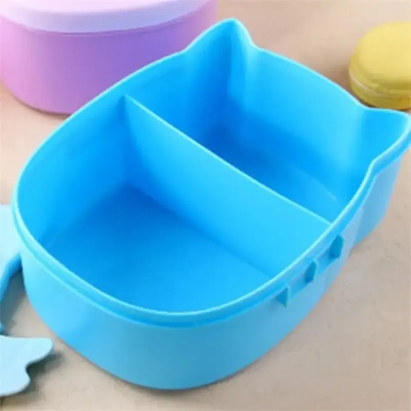 Boîte à déjeuner portable en plastique pour enfants et étudiants 2