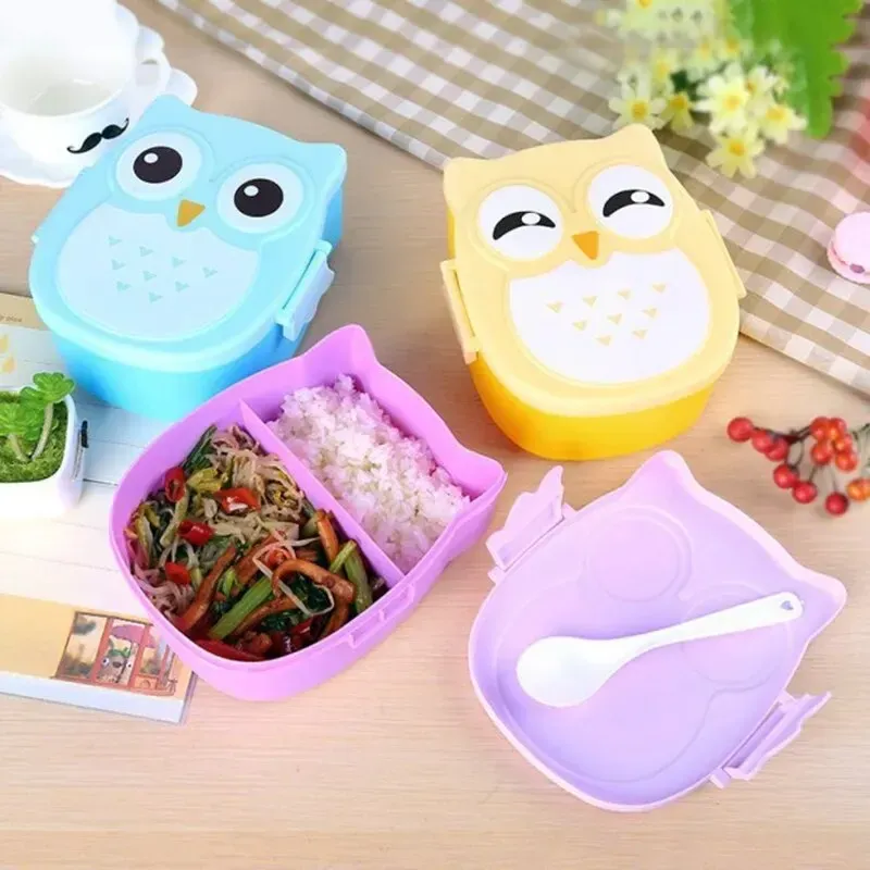 Boîte à déjeuner portable en plastique pour enfants et étudiants
