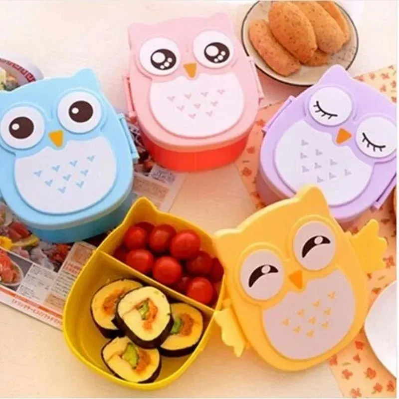 Boîte à déjeuner portable en plastique pour enfants et étudiants 5