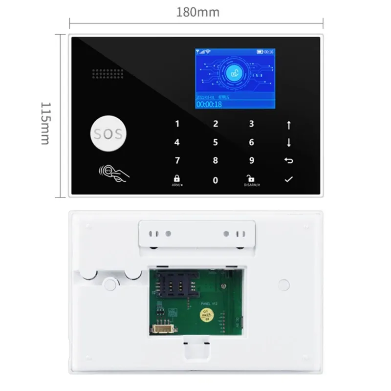 Système d'alarme maison WiFi et GSM avec détecteur de mouvement PIR et capteur d'ouverture de porte, contrôle via l'application Tuya, compatible Alexa 6