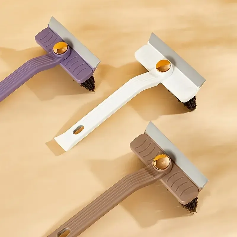 Brosse de nettoyage de carrelage 4 en 1 à 360°, brosse rotative à poils durs avec grattoir à clip pour sols de salle de bains et de cuisine 5
