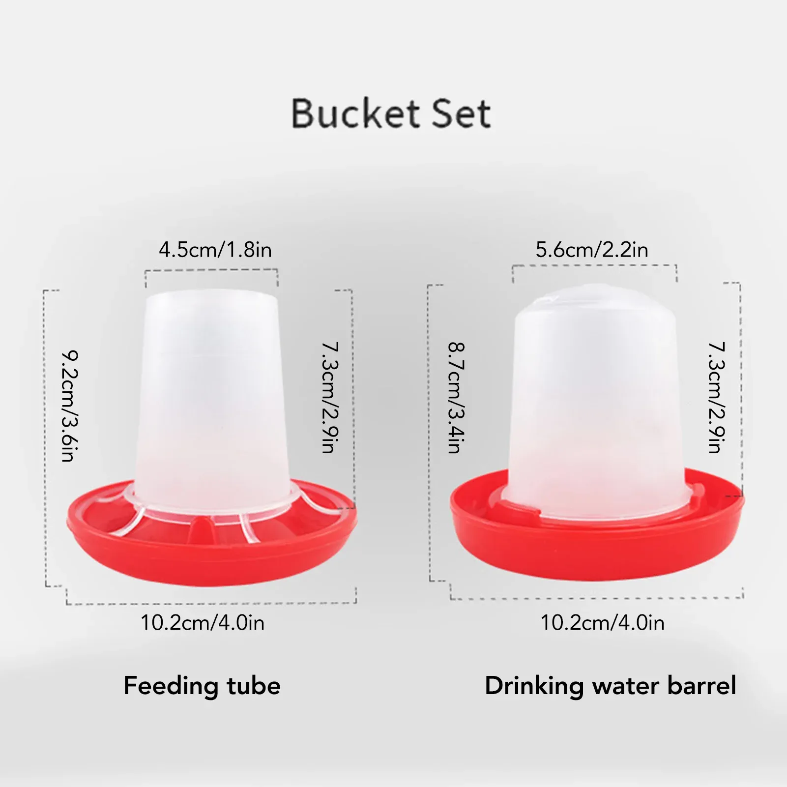 Mangeoire et abreuvoir automatiques en plastique pour volailles, avec seau rotatif 2