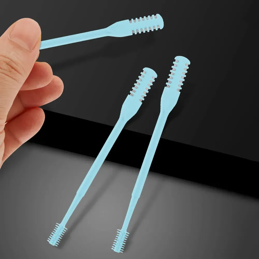 Tondeuse manuelle à poils de nez portable et lavable pour hommes et femmes, double tête, étanche, avec étui de rangement 6