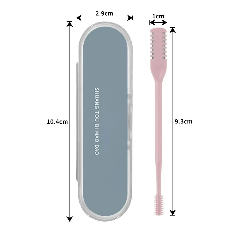 Tondeuse manuelle à poils de nez portable et lavable pour hommes et femmes, double tête, étanche, avec étui de rangement 9