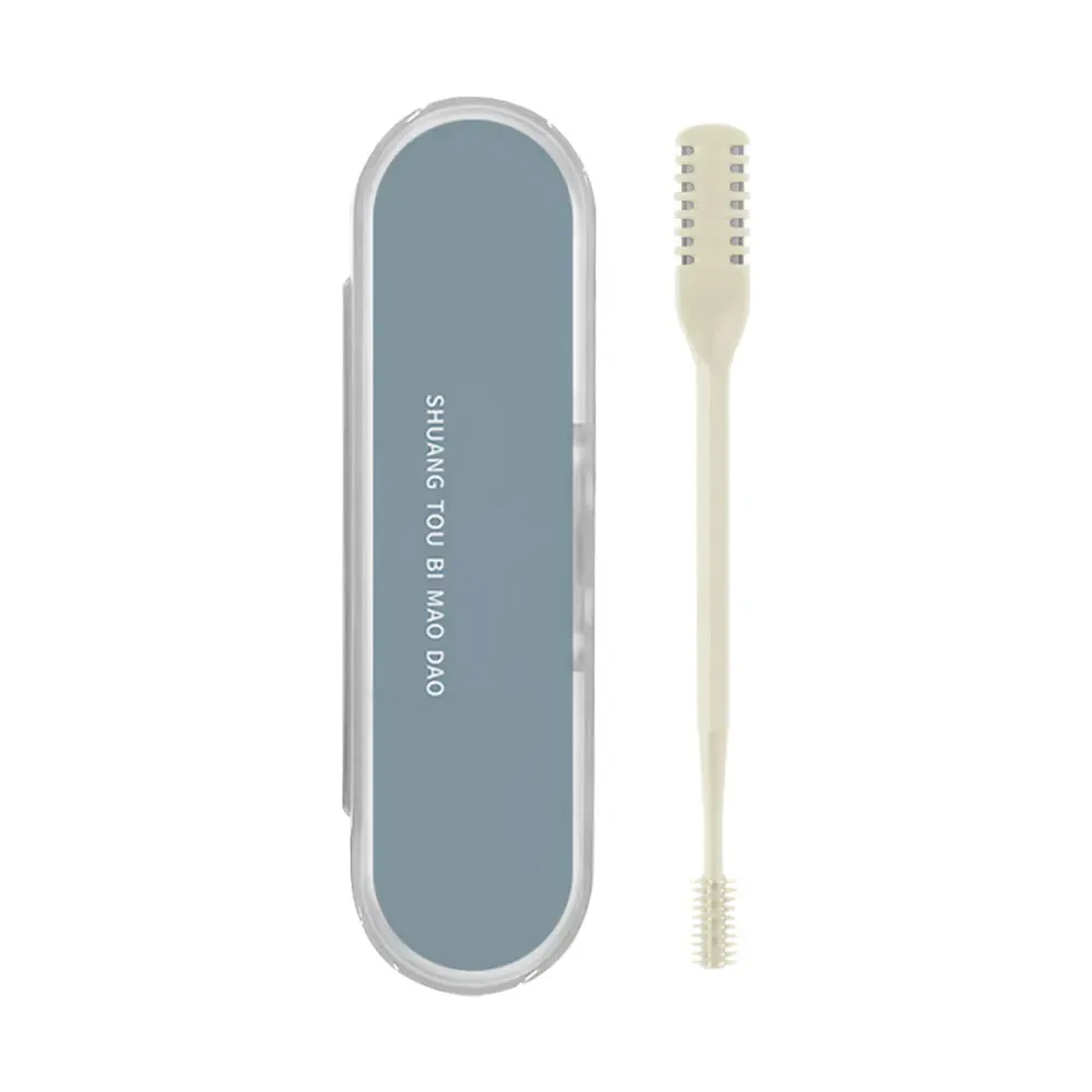 Tondeuse manuelle à poils de nez portable et lavable pour hommes et femmes, double tête, étanche, avec étui de rangement 10