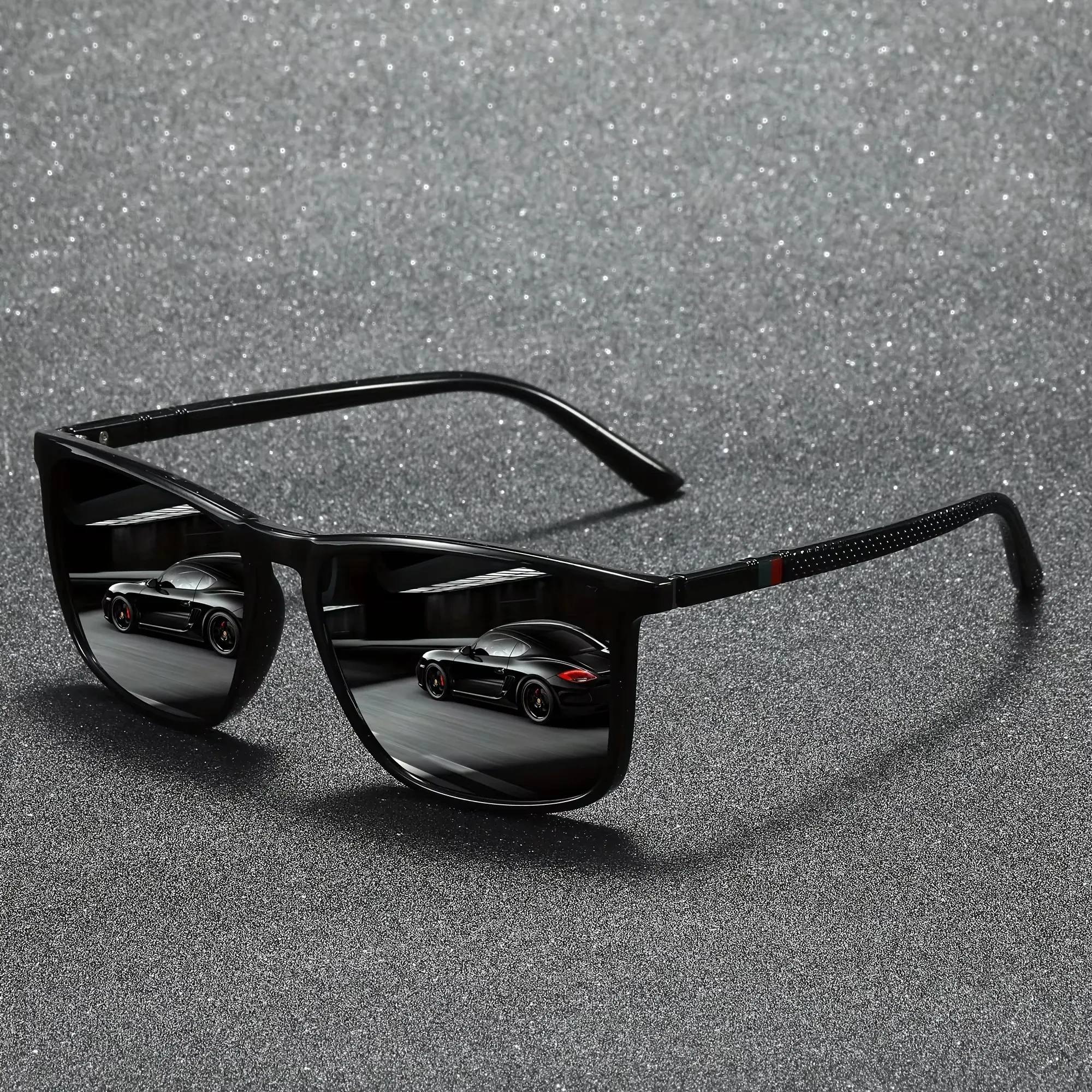 Lunettes de soleil carrées polarisées, anti-éblouissement, protection UV400, pour fête d'été, vacances, voyage, conduite et pêche 15