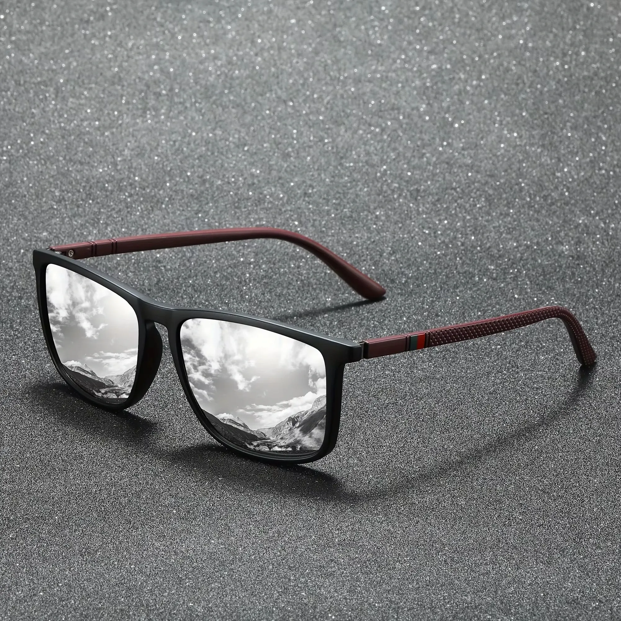 Lunettes de soleil carrées polarisées, anti-éblouissement, protection UV400, pour fête d'été, vacances, voyage, conduite et pêche 14