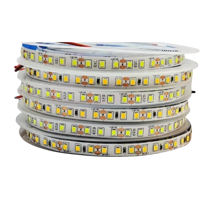 Bande LED SMD 2835 12 V, 1 m à 5 m, 120 LED/m et 240 LED/m, blanc chaud, ruban flexible pour décoration intérieure - Image 1