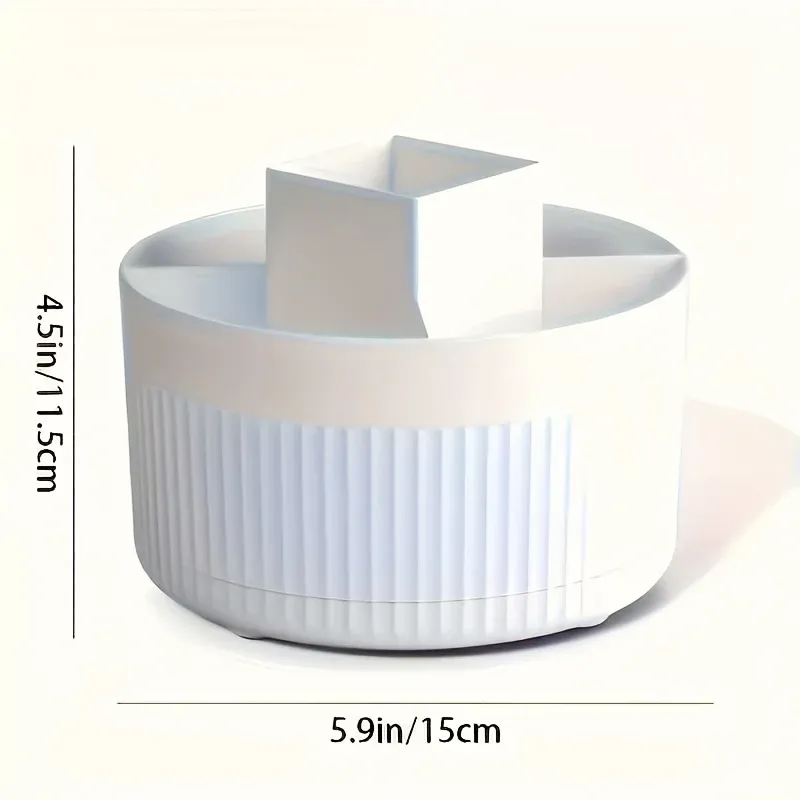 Boîte de rangement rotative pour maquillage : pinceaux, rouges à lèvres et soins de la peau 6