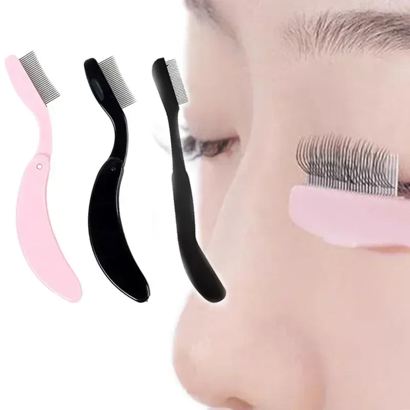 Brosse à cils pliable ultra-fine en acier inoxydable