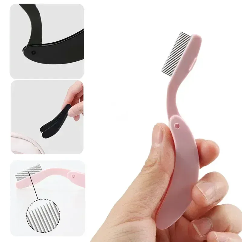 Brosse à cils pliable ultra-fine en acier inoxydable 2