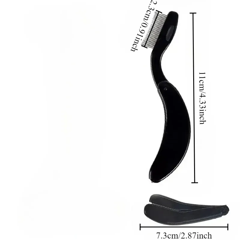 Brosse à cils pliable ultra-fine en acier inoxydable 6