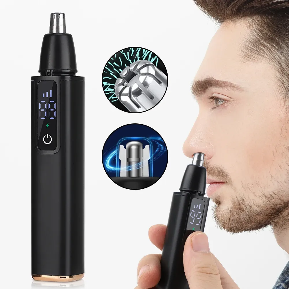 Tondeuse nez électrique rechargeable et automatique, unisexe, lavable, indolore