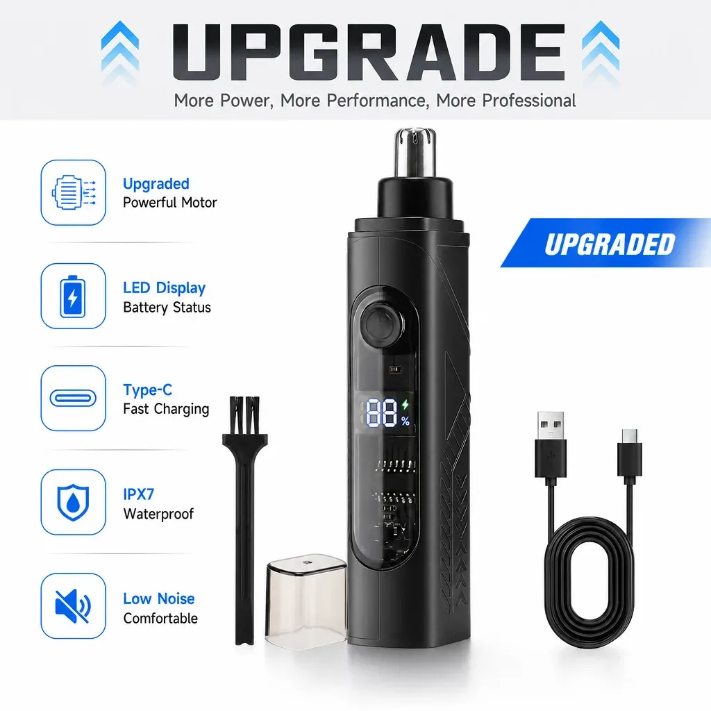 Tondeuse nez électrique rechargeable et automatique, unisexe, lavable, indolore 9