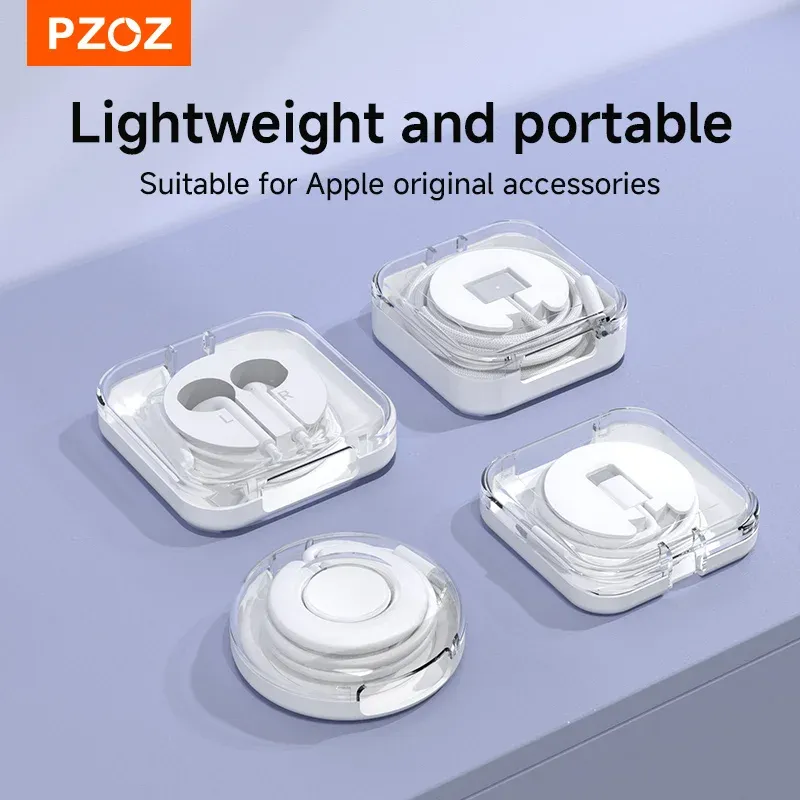 PZOZ – Boîte de rangement pour câbles de chargeur Apple Watch, écouteurs filaires et câbles USB-C pour MacBook, étui organisateur de câbles