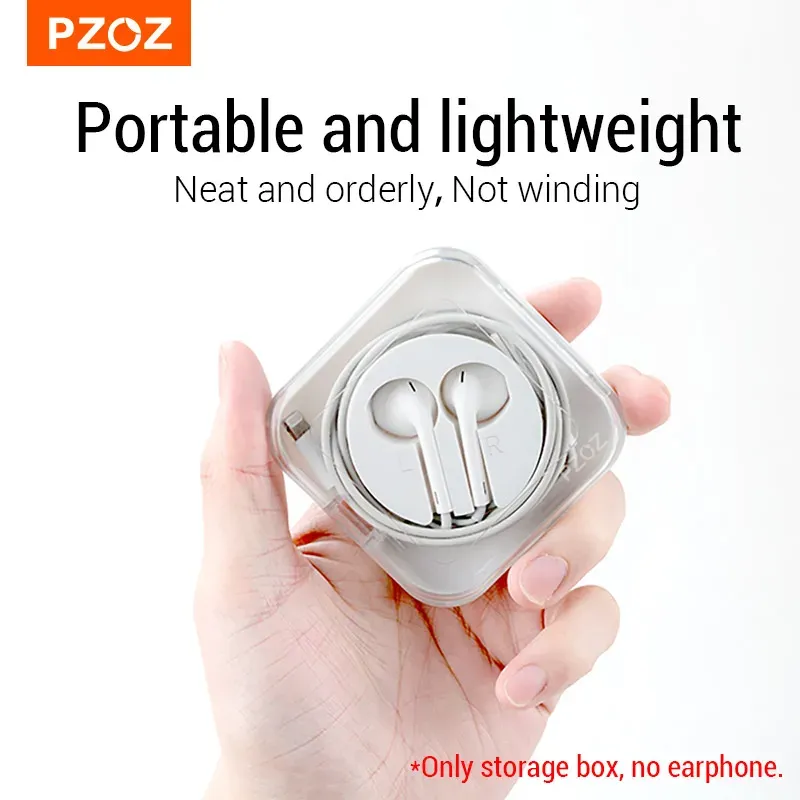 PZOZ – Boîte de rangement pour câbles de chargeur Apple Watch, écouteurs filaires et câbles USB-C pour MacBook, étui organisateur de câbles 3