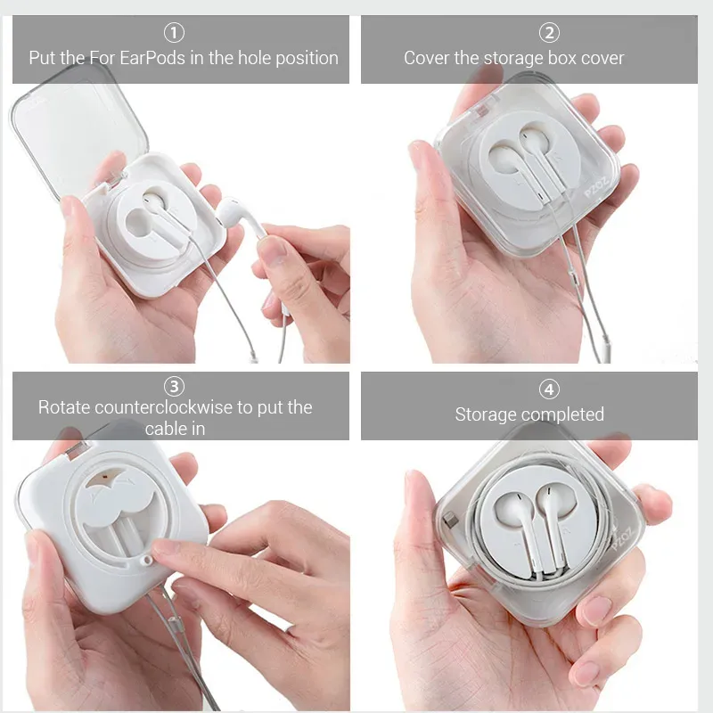 PZOZ – Boîte de rangement pour câbles de chargeur Apple Watch, écouteurs filaires et câbles USB-C pour MacBook, étui organisateur de câbles 6