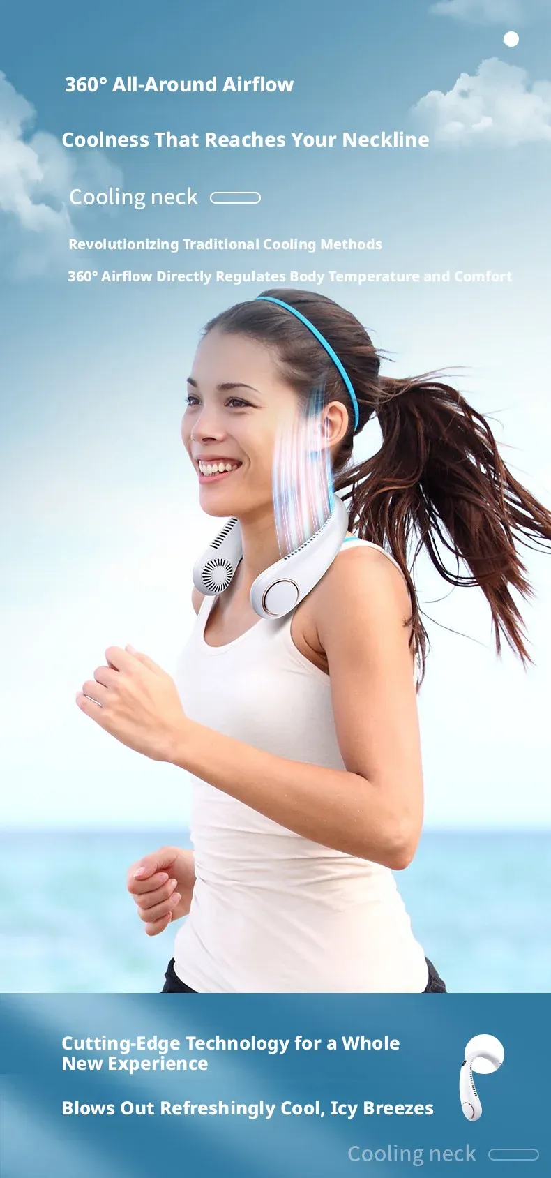 Ventilateur de cou en situation de sport