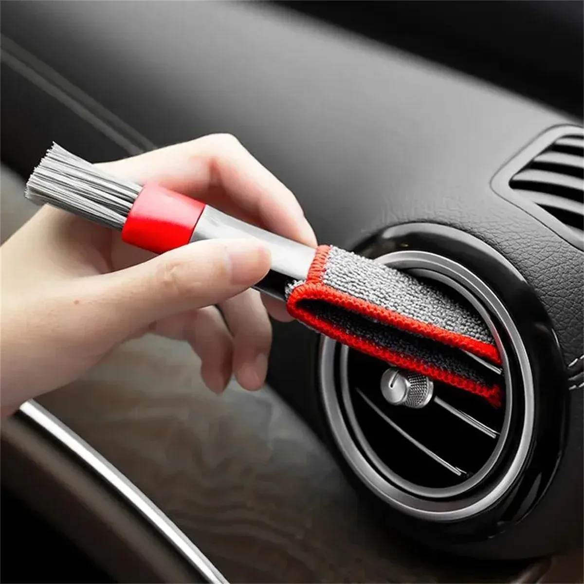 Brosse de nettoyage polyvalente pour voiture, idéale pour les sorties de climatisation et l'intérieur automobile 5