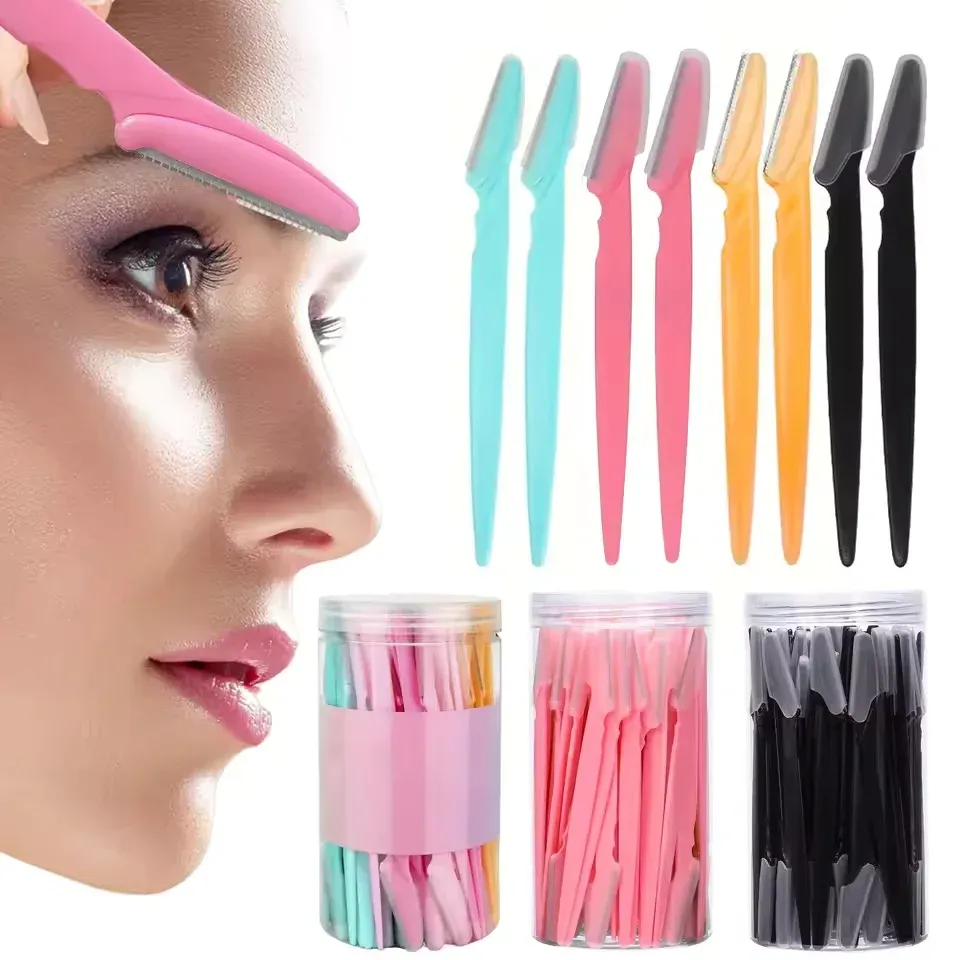 Rasoir de sourcils portable 10/40 pièces, lames de rasage du visage, épilation de sécurité pour femme, outil de maquillage - Image 1