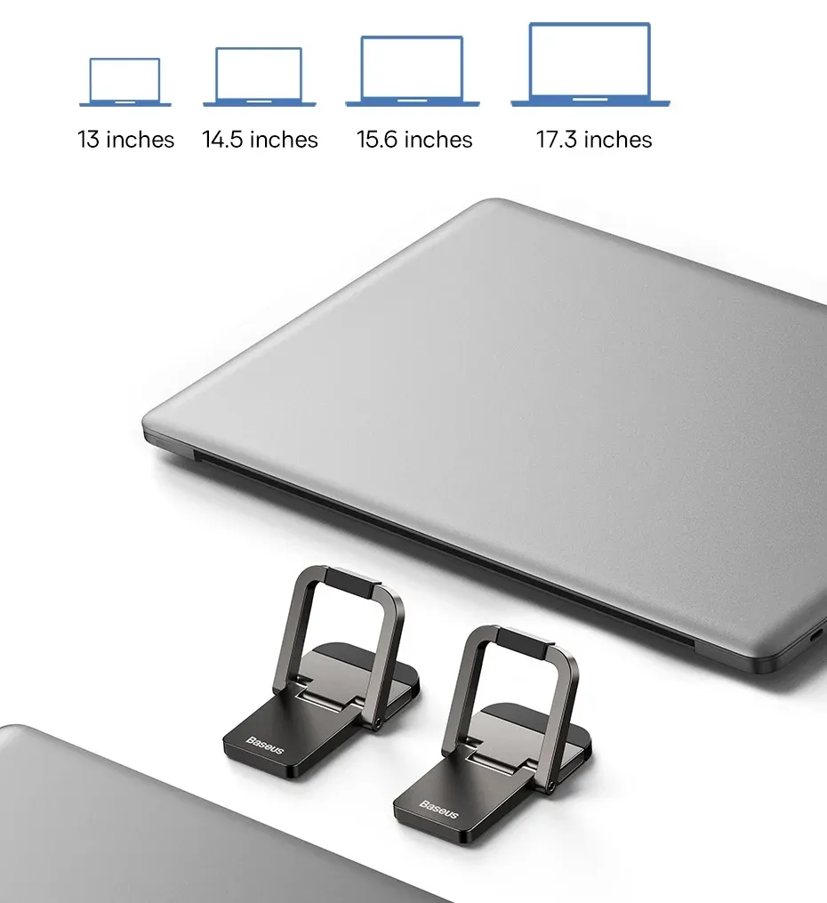 Support adaptable à différentes tailles d'ordinateurs portables