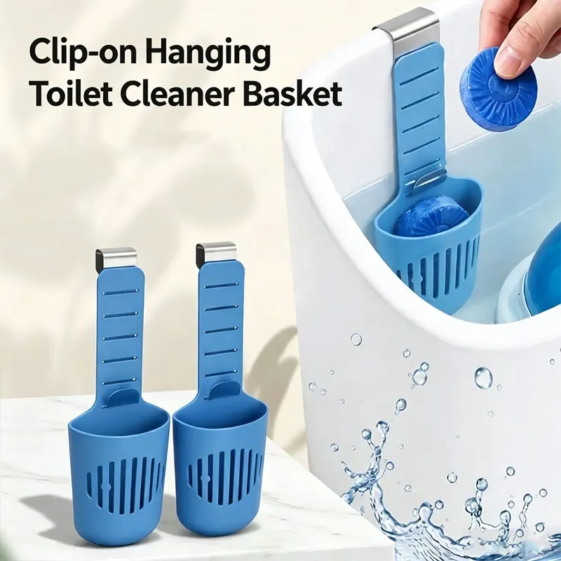 Support de tablette en silicone pour réservoir de toilettes avec nettoyant et désodorisant suspendu pour cuvette