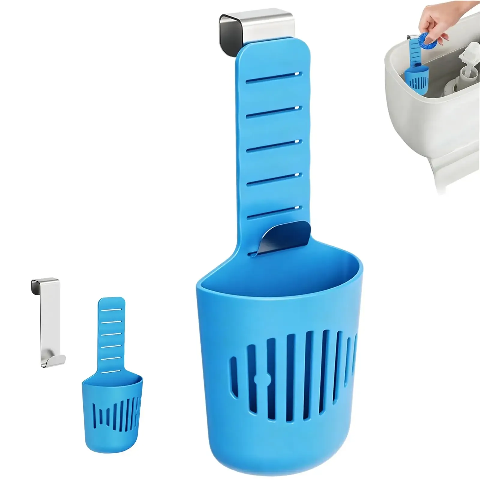 Support de tablette en silicone pour réservoir de toilettes avec nettoyant et désodorisant suspendu pour cuvette 2