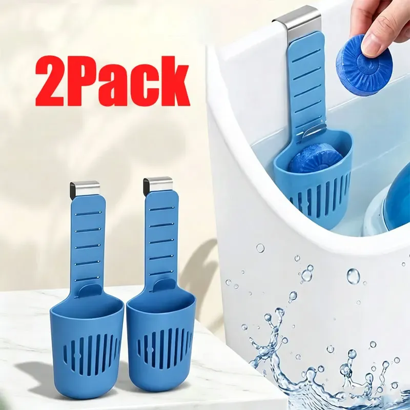 Support de tablette en silicone pour réservoir de toilettes avec nettoyant et désodorisant suspendu pour cuvette 8