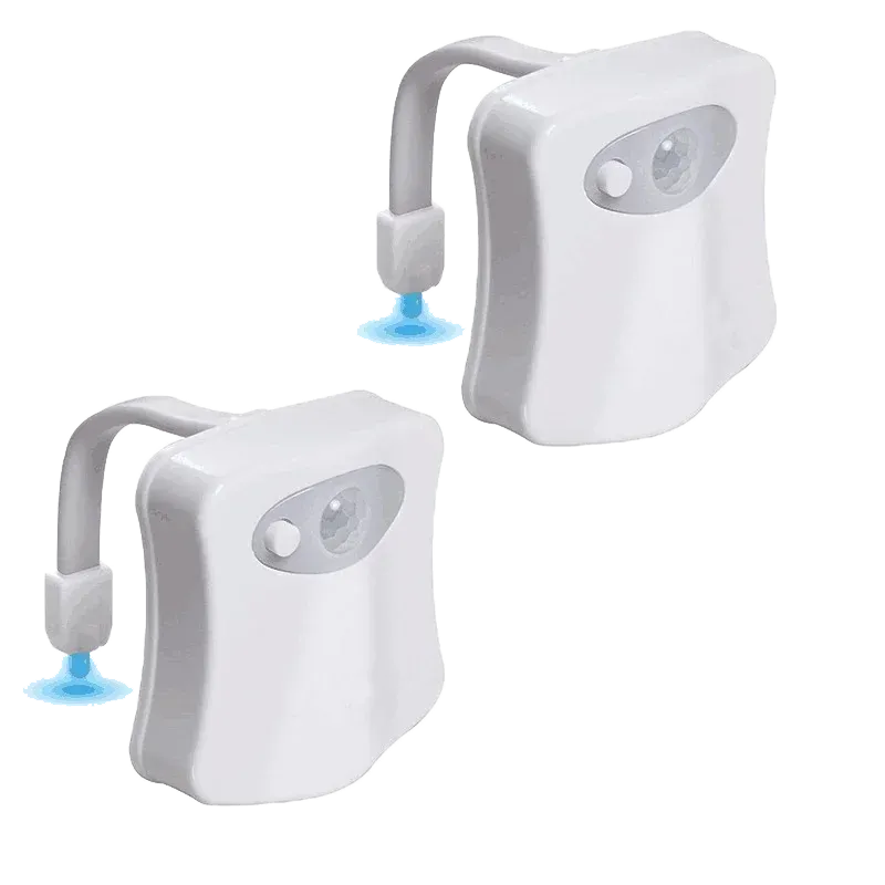Veilleuse LED à capteur de mouvement pour toilettes, 8 couleurs, éclairage de nuit pour salle de bain 2
