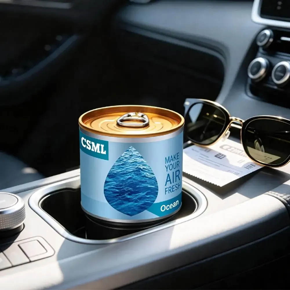 Désodorisant solide bio parfum chewing-gum en boîte pour voiture et maison, longue durée 5