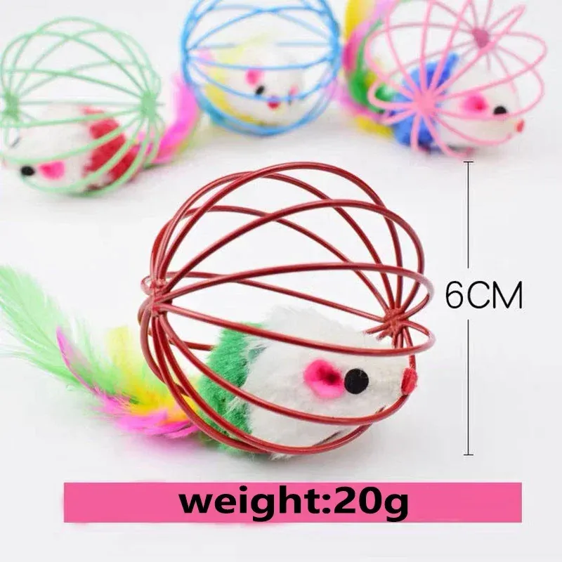 Jouet souris coloré pour chat, vue d'ensemble