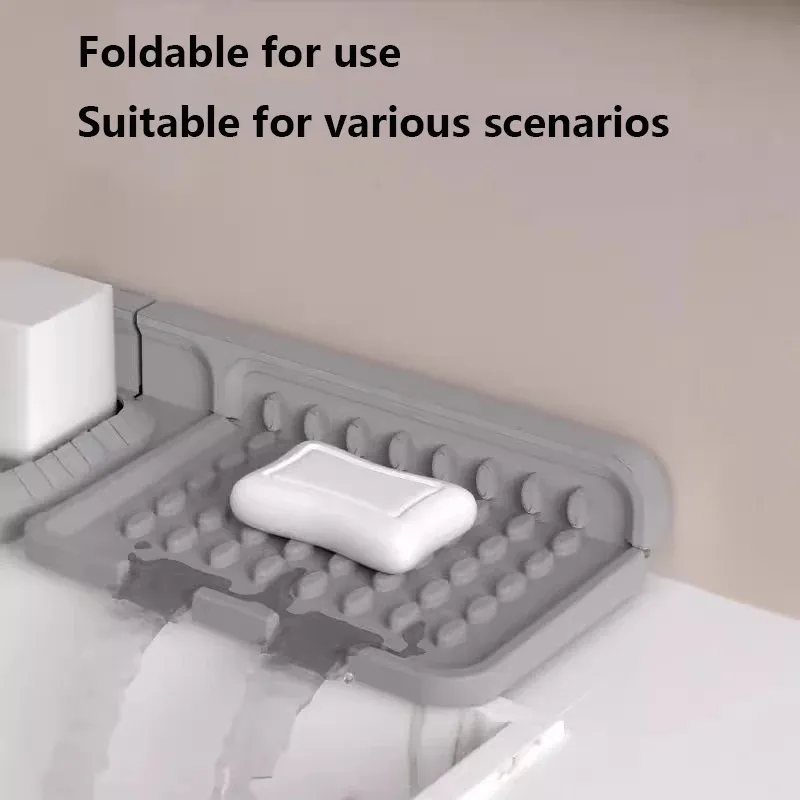 Tapis de drainage en silicone pour robinet, pliable et personnalisable, tapis imperméable et anti-éclaboussures multifonctionnel pour évier de cuisine 4
