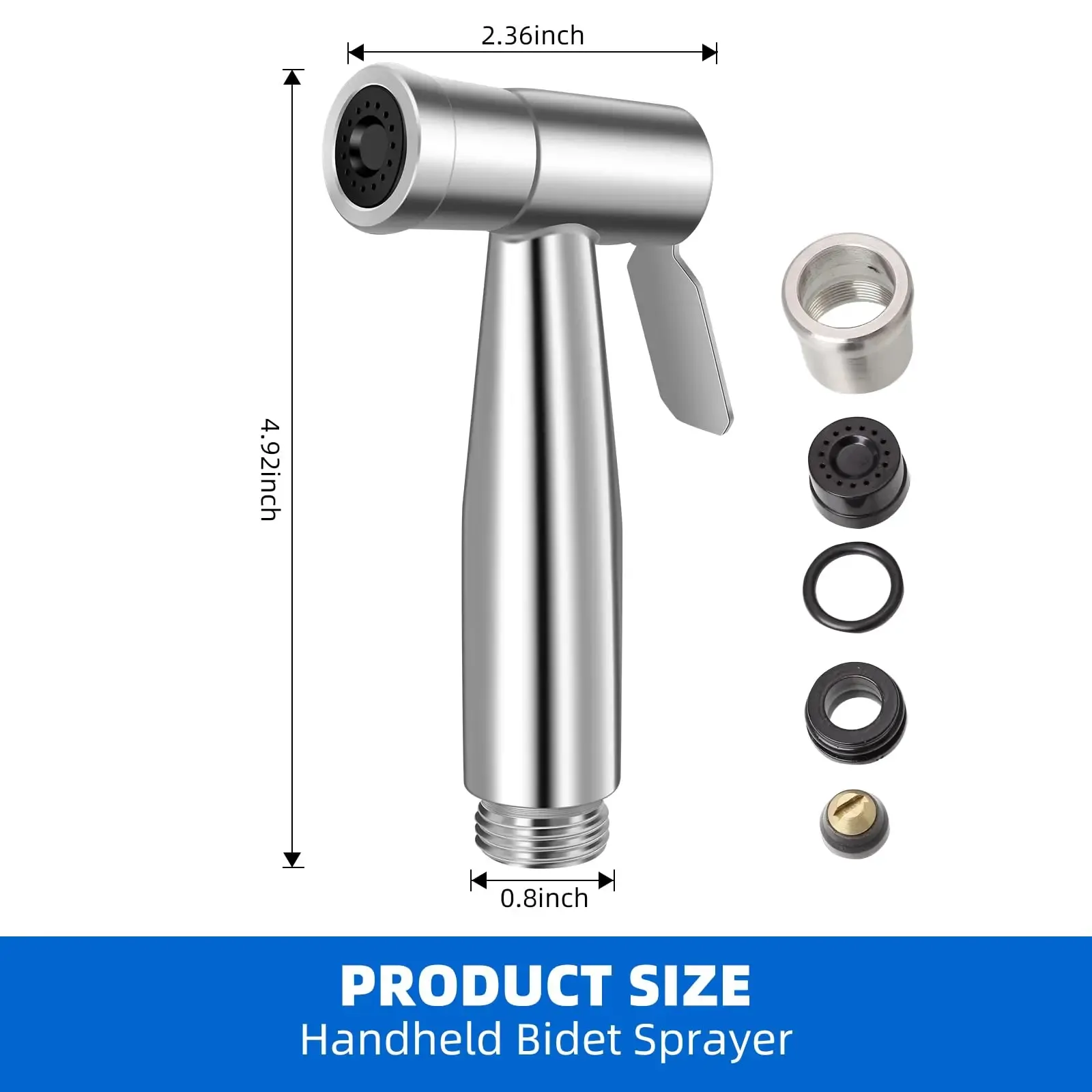 Pulvérisateur de bidet portatif pressurisé pour l'hygiène intime – Accessoire de salle de bain 2