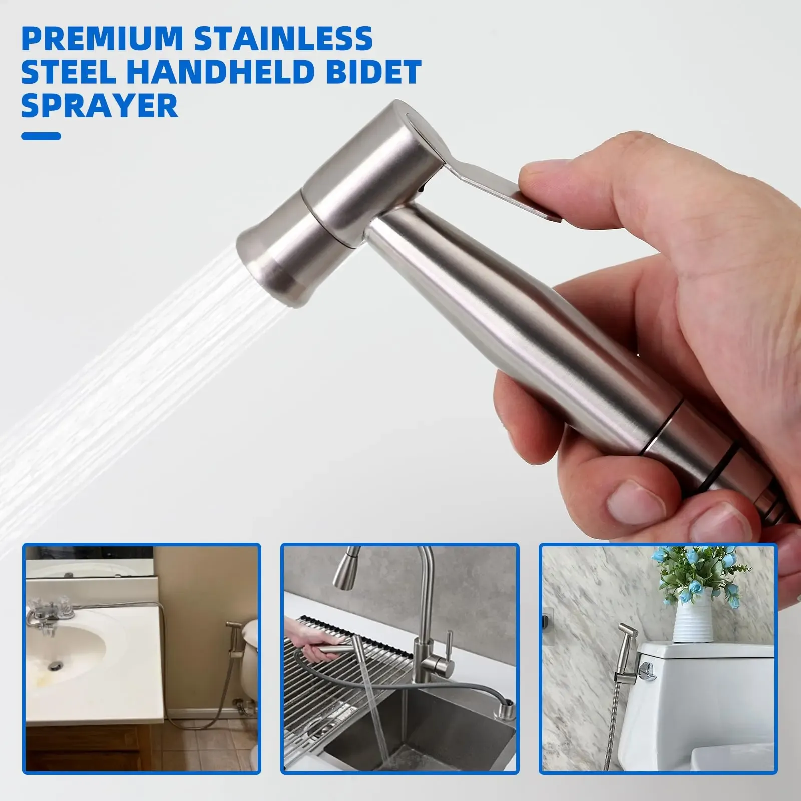 Pulvérisateur de bidet portatif pressurisé pour l'hygiène intime – Accessoire de salle de bain 5