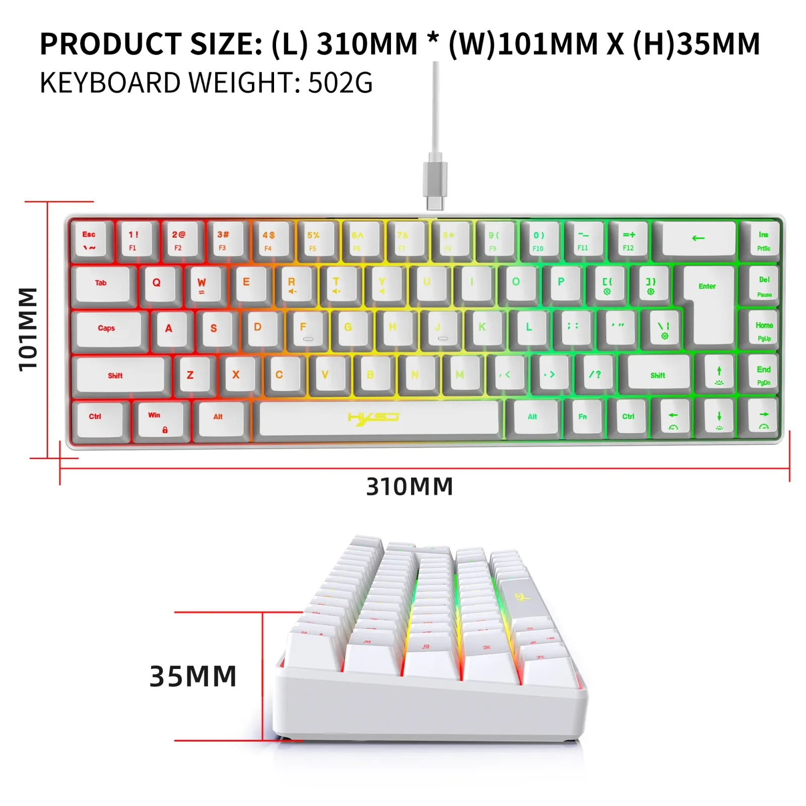 Clavier en utilisation