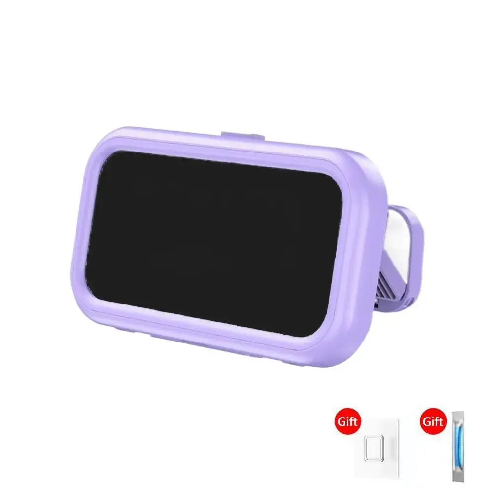 Support de téléphone étanche rotatif à 360° pour salle de bain, étui étanche avec écran tactile, étagère murale pour salle de bain 10