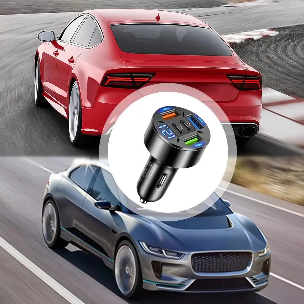 Chargeur de voiture 250 W à 5 ports, charge rapide PD et QC 3.0, USB-C, compatible iPhone 4