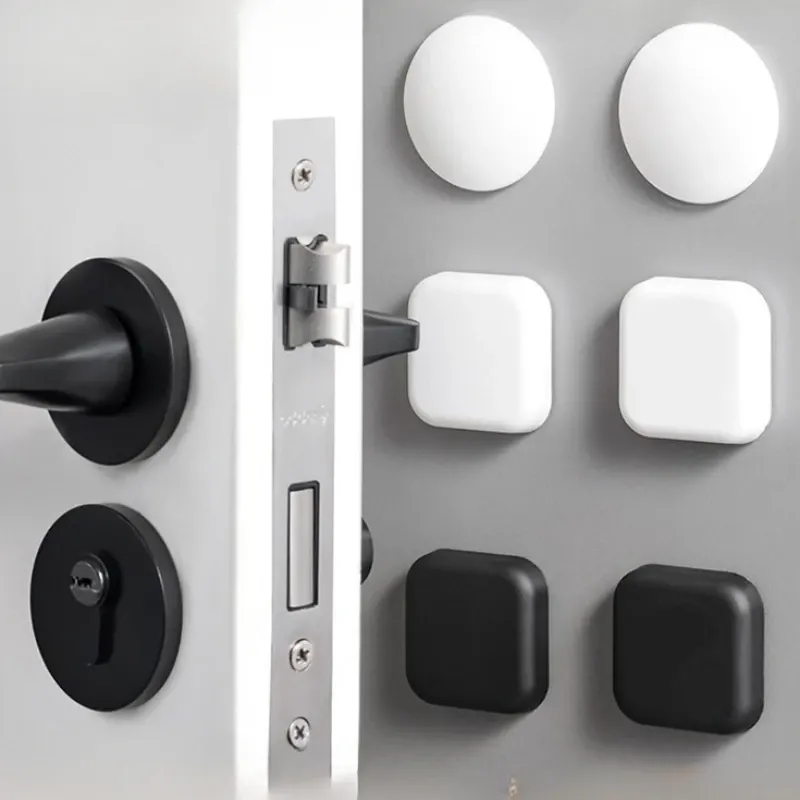 Butoir de Porte en Silicone Auto-adhésif Silencieux, Protection Anti-choc pour Mur et Poignée