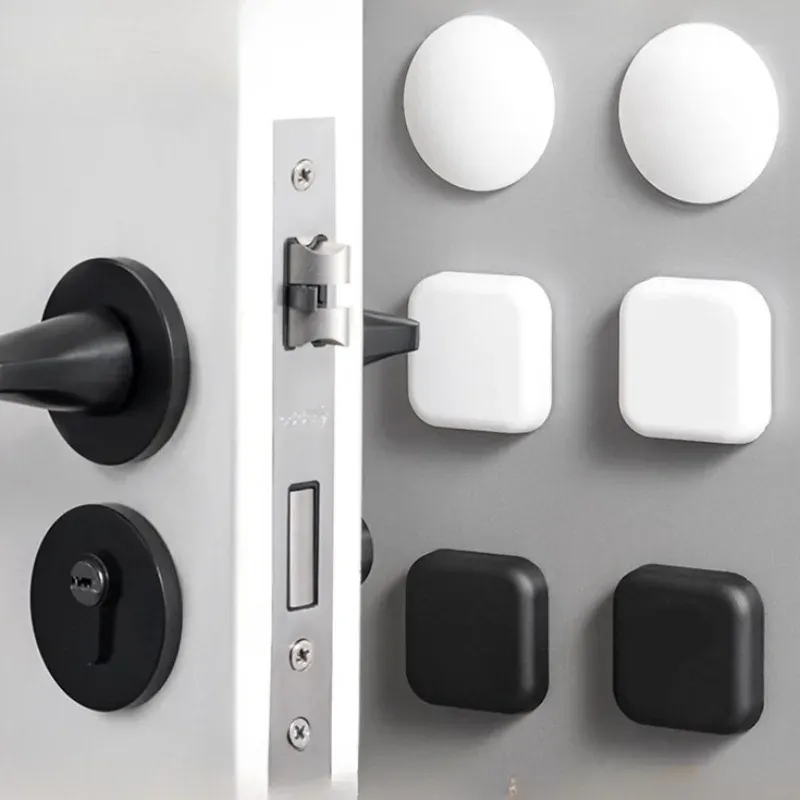 Butée de porte anti-collision en silicone blanc et noir