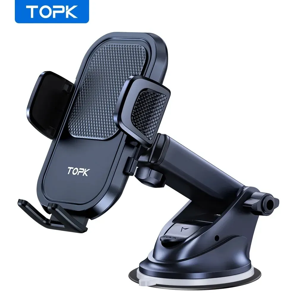 TOPK Support de téléphone pour voiture iPhone à fixation par ventouse pour tableau de bord 7