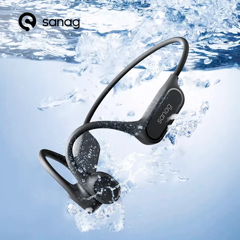 Sanag B33S Écouteurs Bluetooth à Conduction Osseuse, Oreille Ouverte, IPX8, Casque de Natation, Mémoire 32 Go, Casque Sans Fil, Lecteur MP3 - Image 1