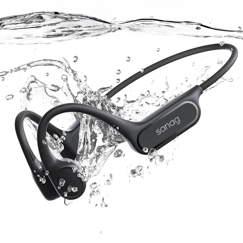 Sanag B33S Écouteurs Bluetooth à Conduction Osseuse, Oreille Ouverte, IPX8, Casque de Natation, Mémoire 32 Go, Casque Sans Fil, Lecteur MP3 7