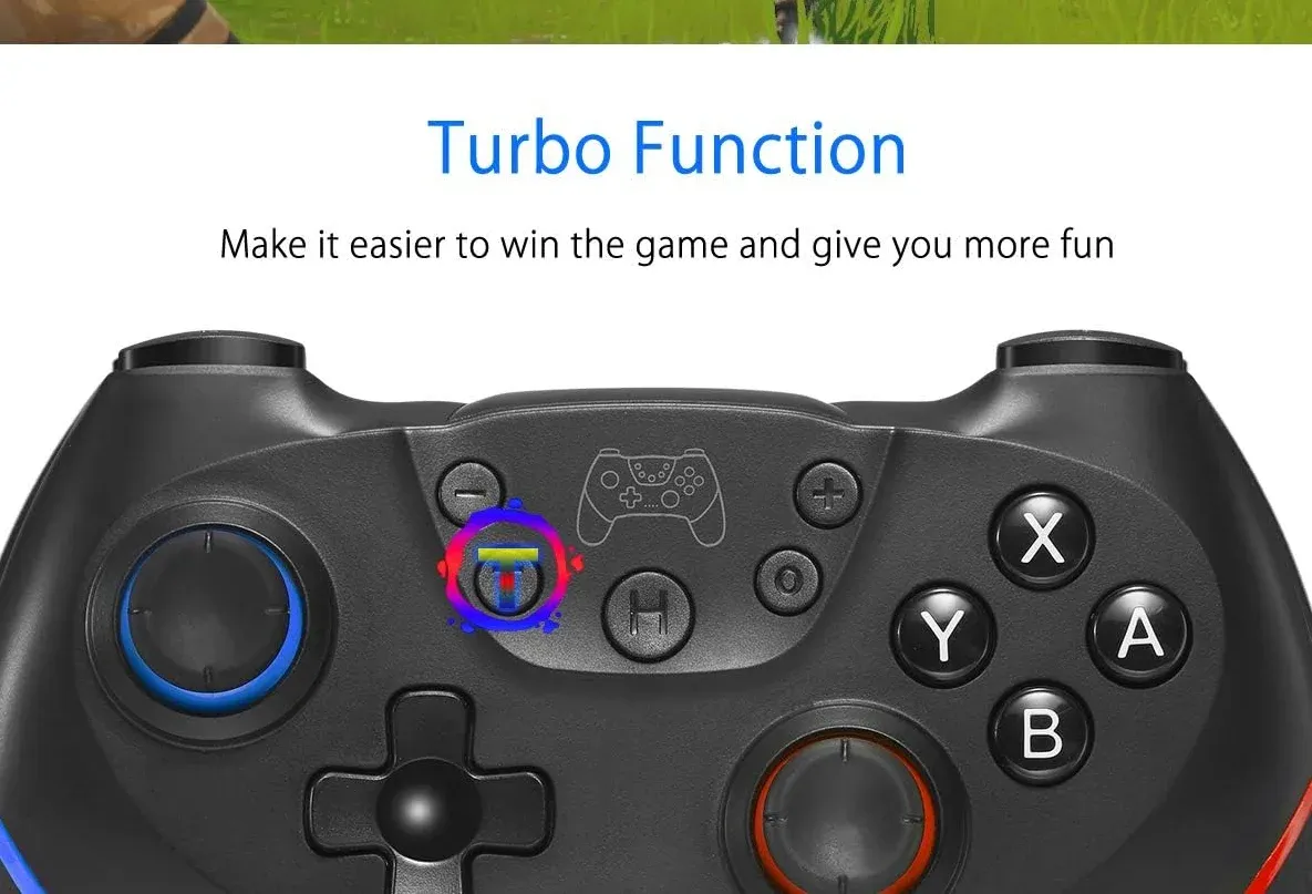 Manette de jeu sans fil STORM WYRM avec fonctions Turbo et double vibration réglable pour Switch / Switch Lite / Switch OLED 6