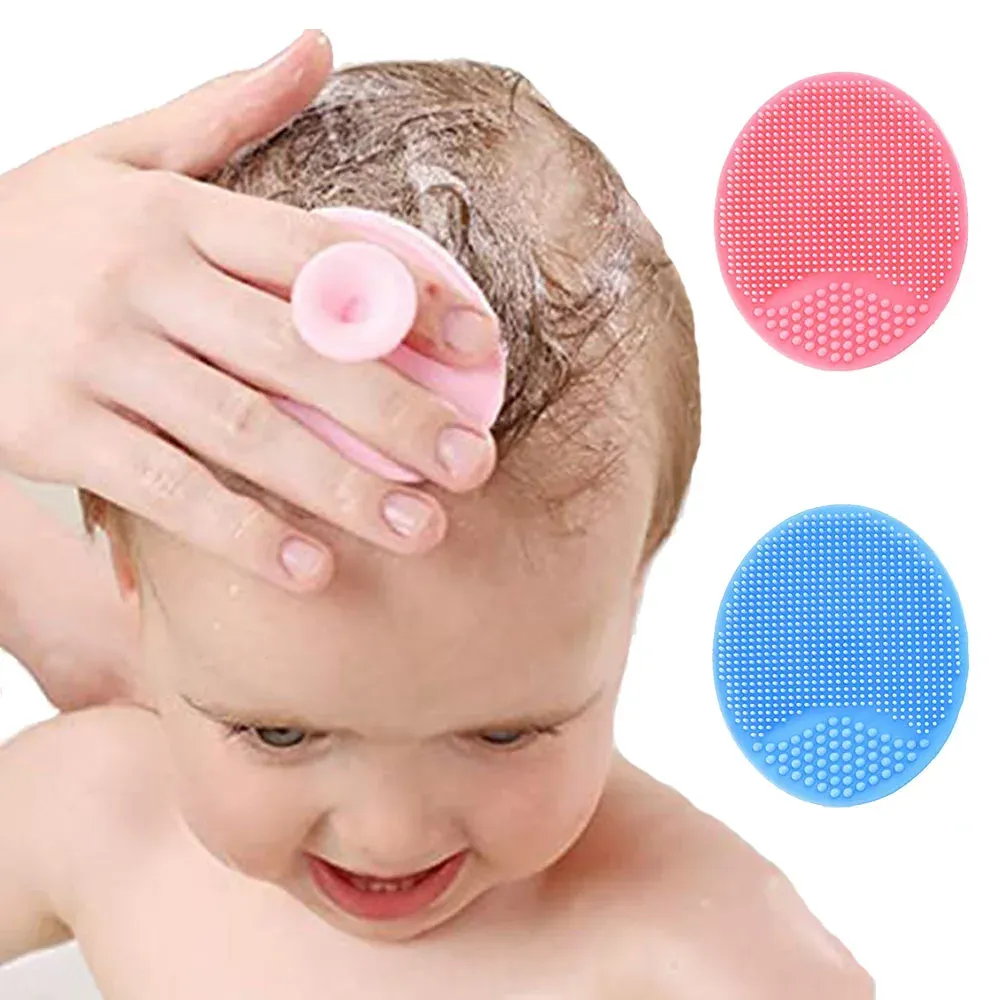 Brosse de bain en silicone pour bébé, brosse exfoliante et de massage pour le cuir chevelu et le corps