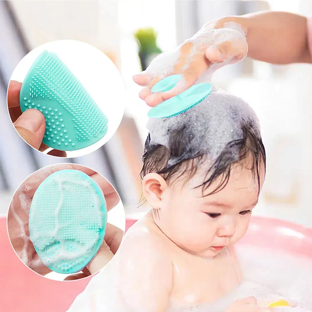 Brosse de bain en silicone, détail de la prise en main