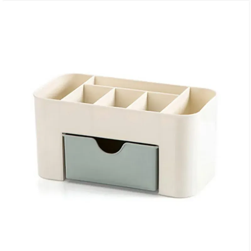Boîte de rangement pour maquillage avec tiroir, organisateur acrylique pour cotons-tiges, rouge à lèvres et pinceaux 7