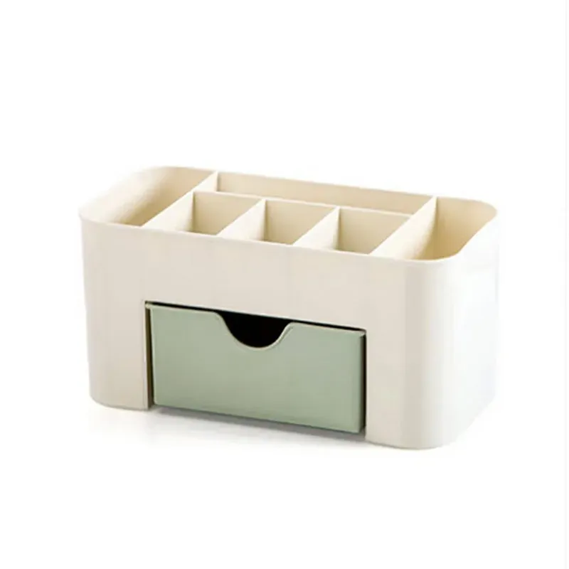 Boîte de rangement pour maquillage avec tiroir, organisateur acrylique pour cotons-tiges, rouge à lèvres et pinceaux 8