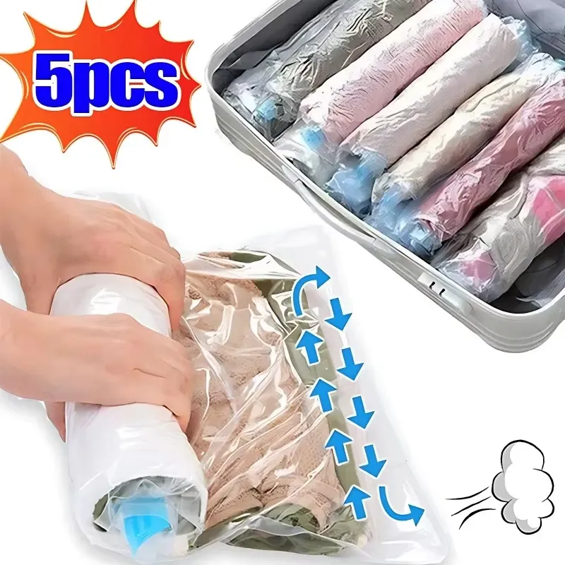 Sacs de compression réutilisables pour vêtements de voyage