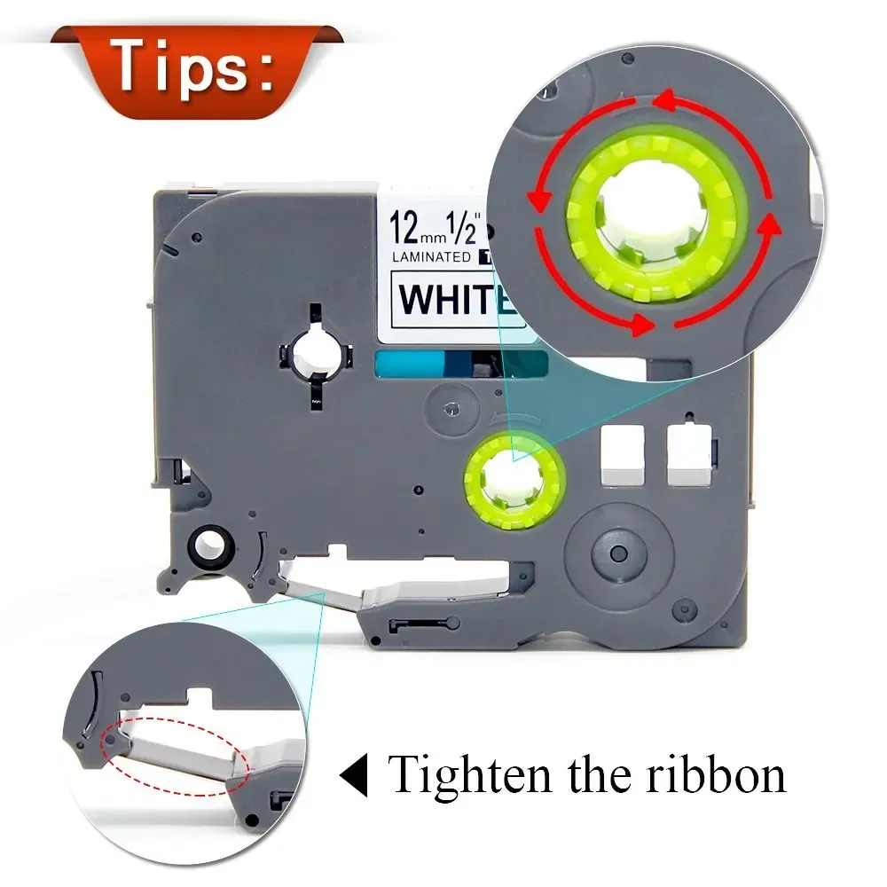 Ruban laminé TZe 12 mm compatible Brother TZe-231, TZe-335, TZe-631, TZe-131, MQP35 pour étiqueteuse P-touch PT-H110, D600, 710BT 4
